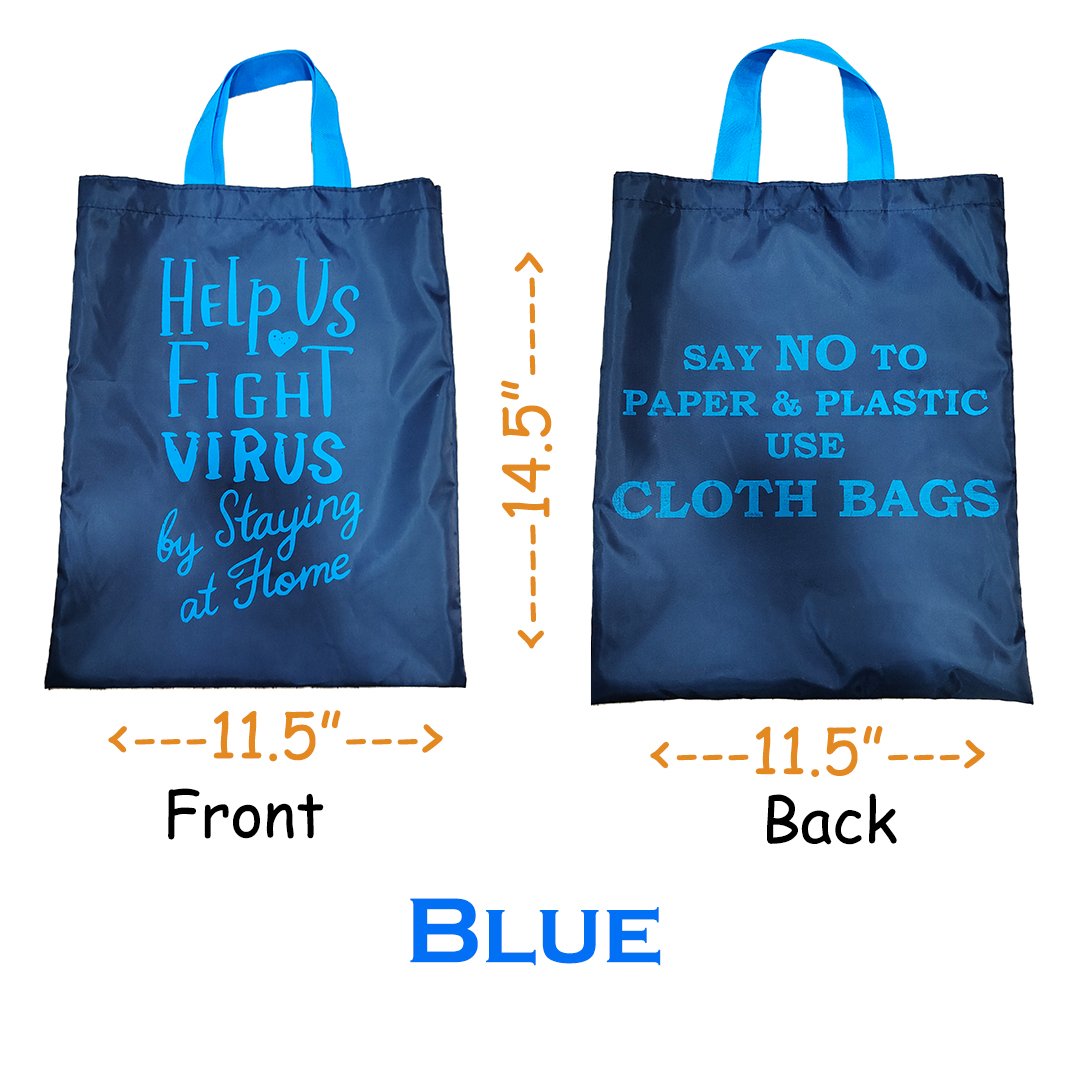 Polyester Taffeta Fabrics Printed Shopping/File Carry Bags for